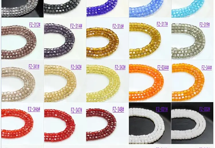 Czech Square Crystal Spacer Beads Yellow 2/3/4MM Faceted Glass Cube Loose Beads DIY Making For Needlework Accessories Jewelry