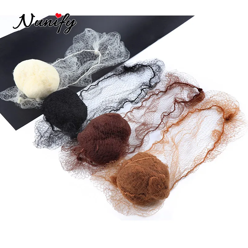 Nunify 5Mm Nylon Hair Nets Invisible Disposable Hair Net Ballet Dance Snoods Net Bun Hair Nets Invisible Elastic Edge Mesh Hair