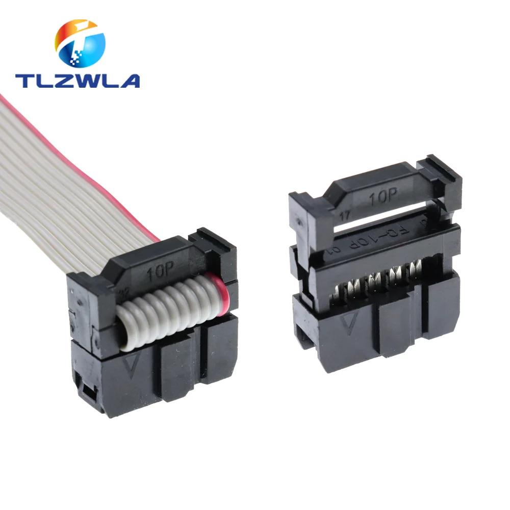 10PCS 2.54MM Pitch 6 Position 8 10 12 14 16 18 20 24 26 30 34 40 Pin Female IDC Socket IDC Connector Ribbon Cable