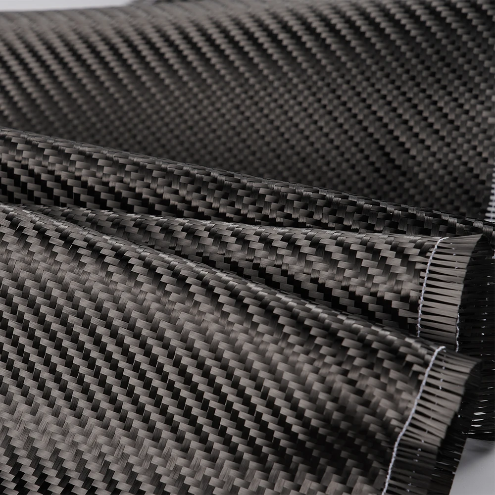 3K 200gsm0.2mm 30/60/150/300cm Thickness Carbon Fiber Cloth Plain Carbon Fabric For Commercial Car Part Sport Equipment