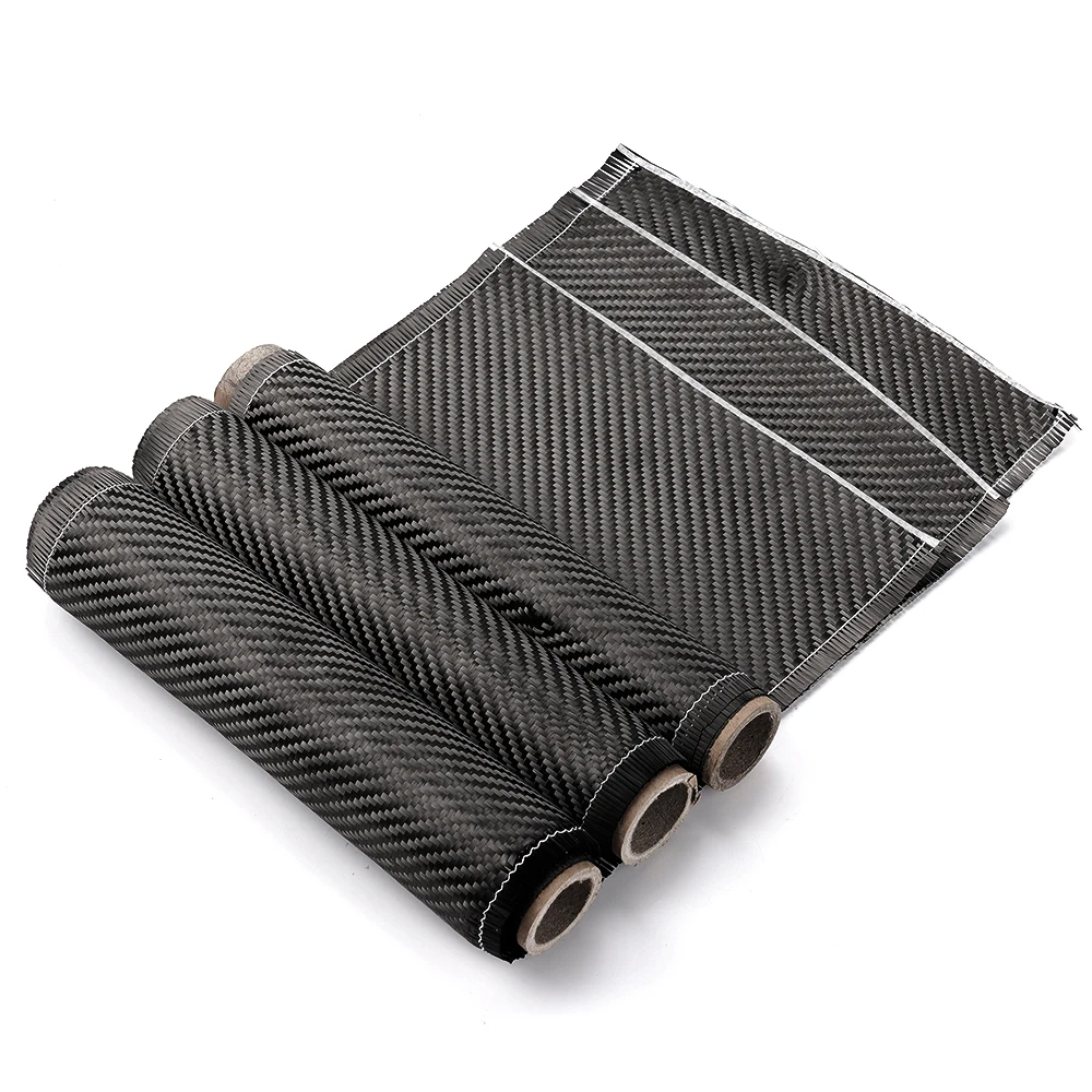 3K 200gsm0.2mm 30/60/150/300cm Thickness Carbon Fiber Cloth Plain Carbon Fabric For Commercial Car Part Sport Equipment