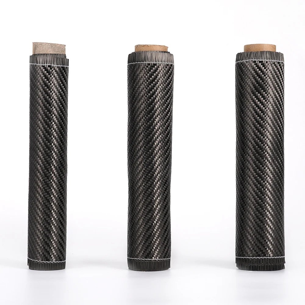 3K 200gsm0.2mm 30/60/150/300cm Thickness Carbon Fiber Cloth Plain Carbon Fabric For Commercial Car Part Sport Equipment