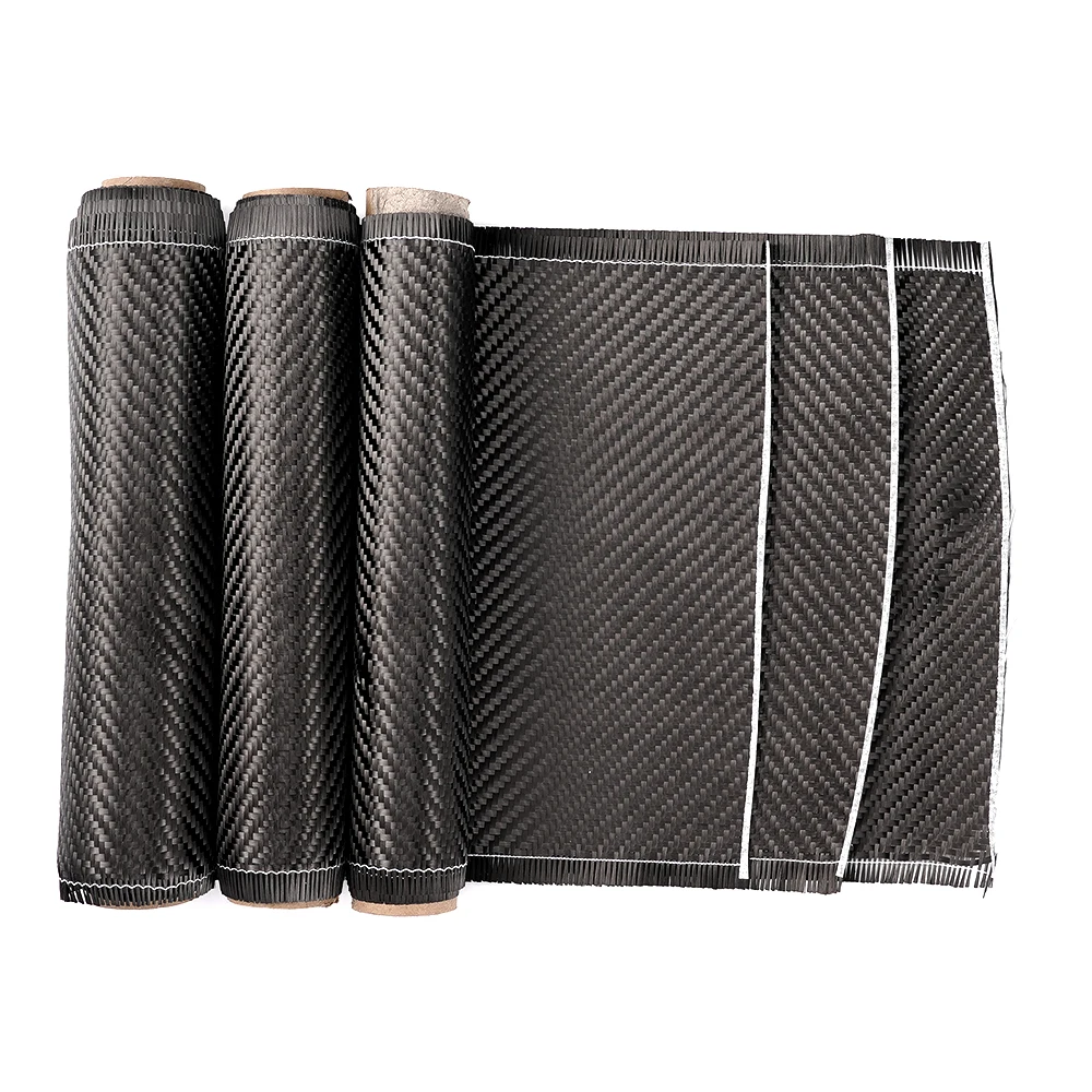 3K 200gsm0.2mm 30/60/150/300cm Thickness Carbon Fiber Cloth Plain Carbon Fabric For Commercial Car Part Sport Equipment