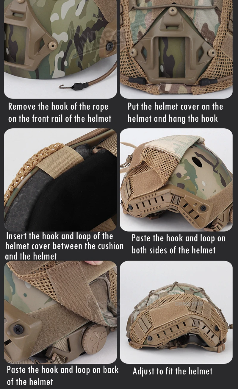Tactical Helmet Cover for Fast MH PJ BJ Helmet Airsoft Paintball Helmet Cover