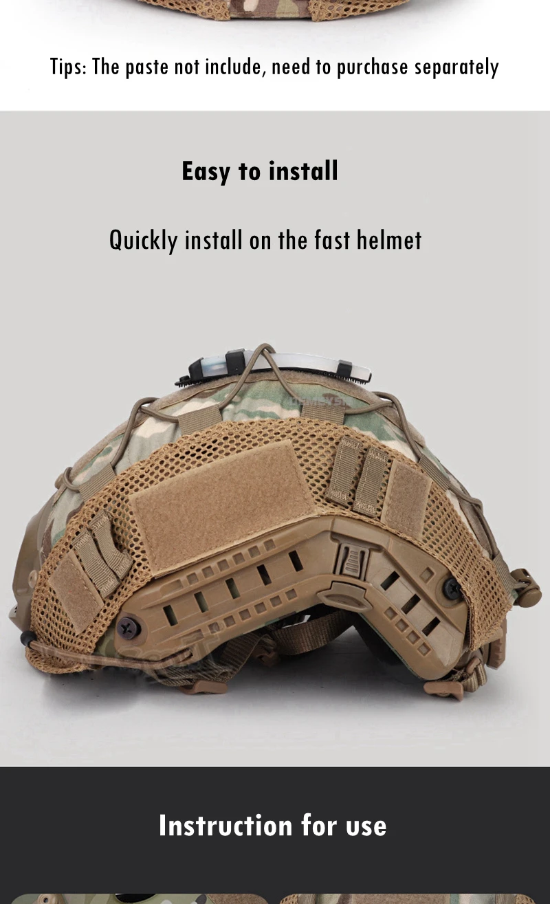 Tactical Helmet Cover for Fast MH PJ BJ Helmet Airsoft Paintball Helmet Cover