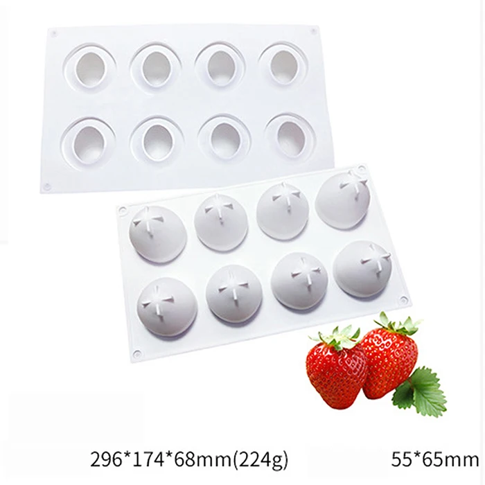 1pcs Pineapple Pear Peach Fruit Series Cake Silicone Mold Mango Orange Baking Mousse Mould Strawberry French Dessert Mousse Mold