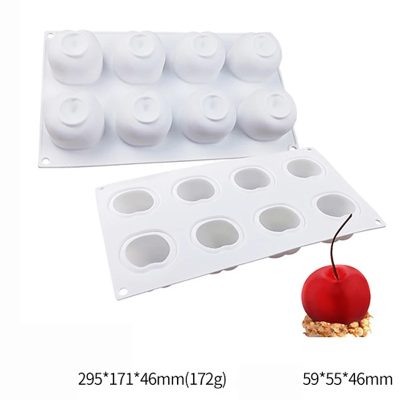 1pcs Pineapple Pear Peach Fruit Series Cake Silicone Mold Mango Orange Baking Mousse Mould Strawberry French Dessert Mousse Mold