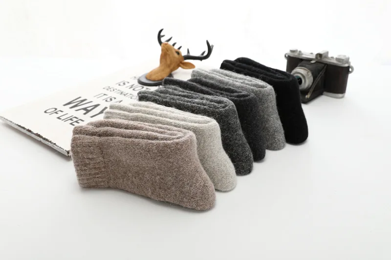 Super Warm Funny Happy Male Men Thicker Solid Socks Merino Wool Rabbit Socks Snow Winter Socks calceta hombre skarpety meskie