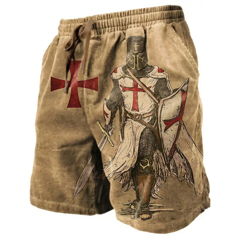 3D Printing Ship Compass Short Pants For Men Retro Pattern Swim Trunks Casual Gym Surf Hawaiian Vacation Oversize Beach Shorts