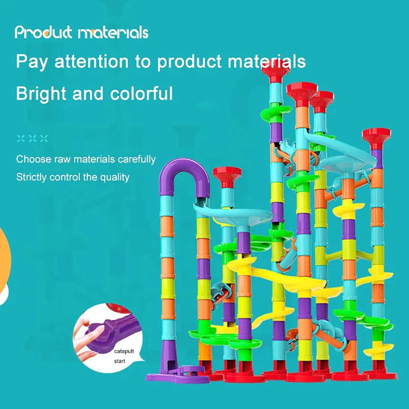 Children'S Diy Montessori Toy Puzzle Track Block Children'S Building Assembly Maze Ball Roller Toy Family Interactive Game Gift