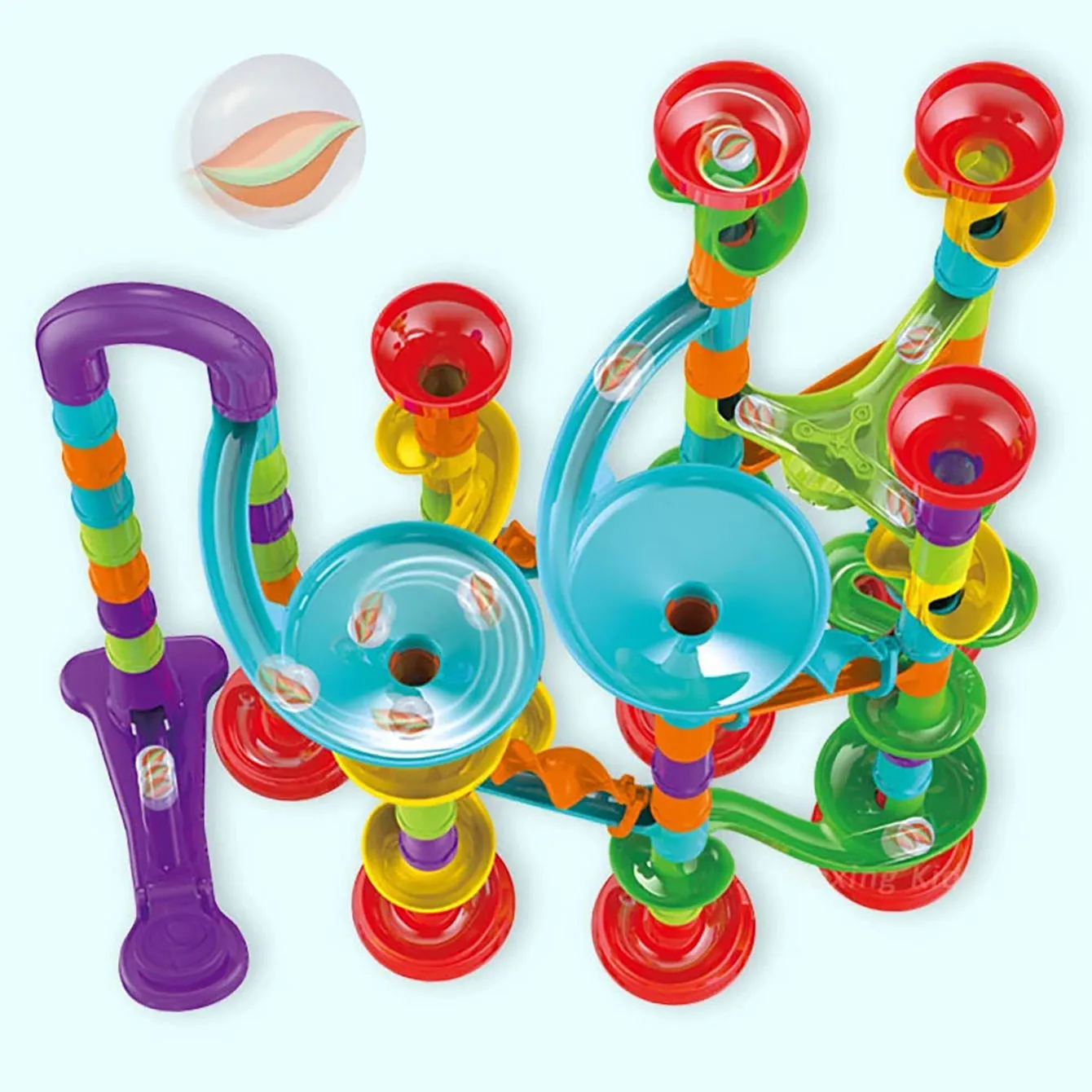 Children'S Diy Montessori Toy Puzzle Track Block Children'S Building Assembly Maze Ball Roller Toy Family Interactive Game Gift
