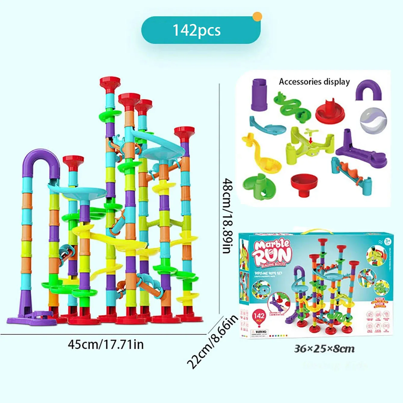 Children'S Diy Montessori Toy Puzzle Track Block Children'S Building Assembly Maze Ball Roller Toy Family Interactive Game Gift