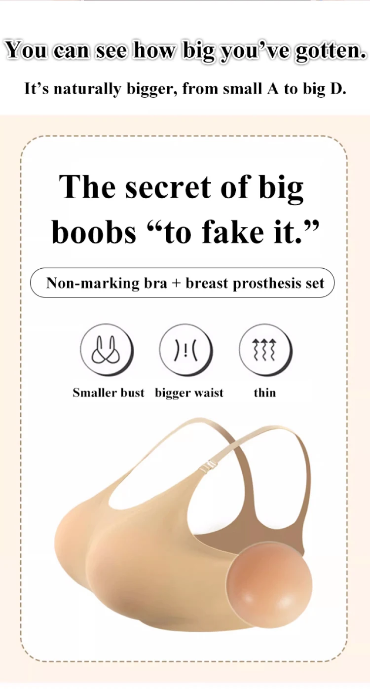 Silicone Fake Breast Forms Cosplay Breast Prosthesis Simulation Breast Enhancer Pads for Women,Crossdresser and Mastectomy