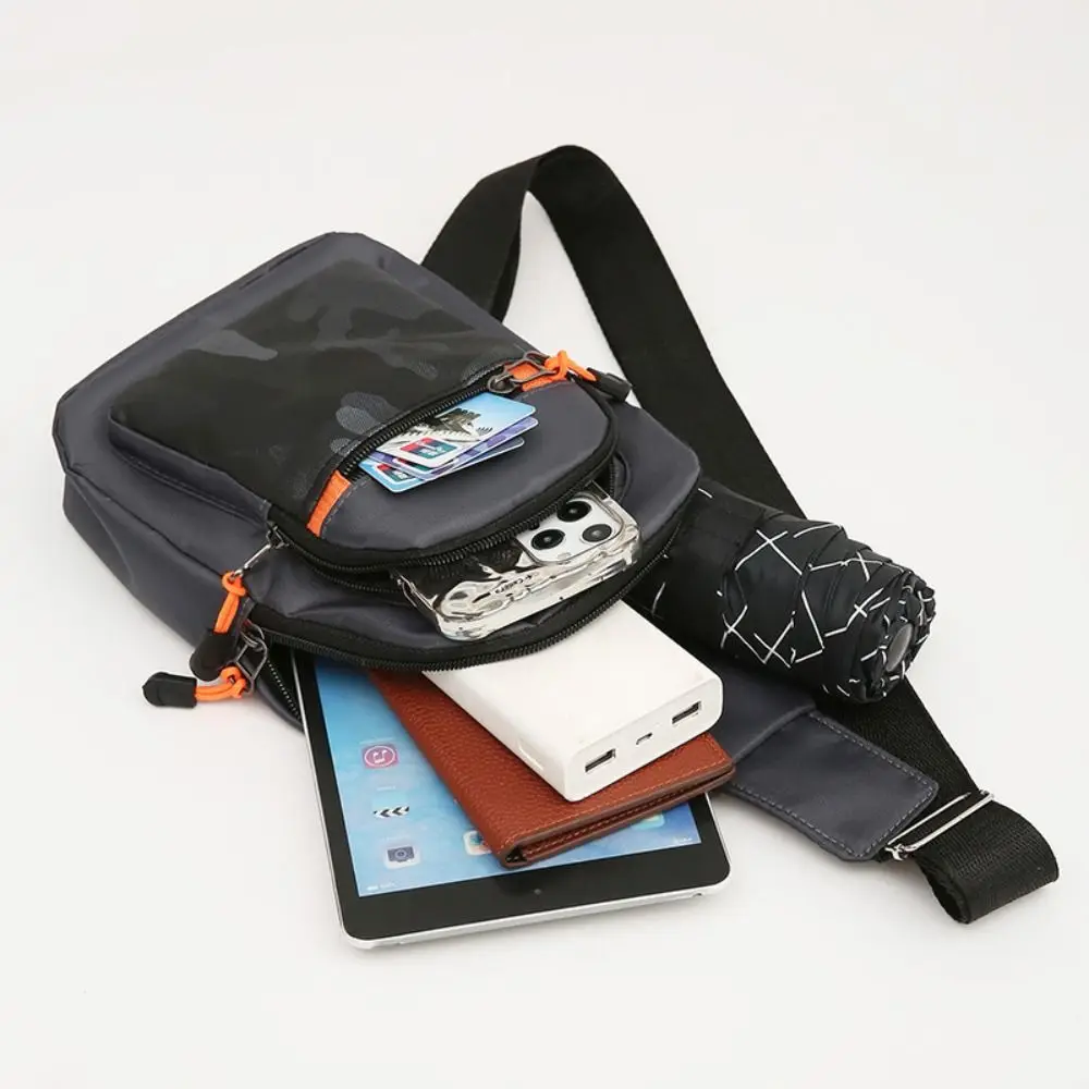 Oxford Cloth Men Chest Bag Black Grey Blue Large Capacity Waist Bag Shoulder Bag Sports Chest Bag Unisex Outdoor Crossbody Bag