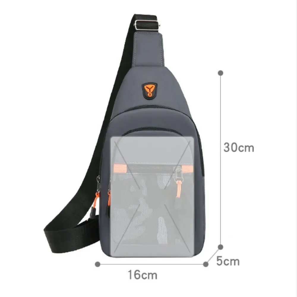 Oxford Cloth Men Chest Bag Black Grey Blue Large Capacity Waist Bag Shoulder Bag Sports Chest Bag Unisex Outdoor Crossbody Bag