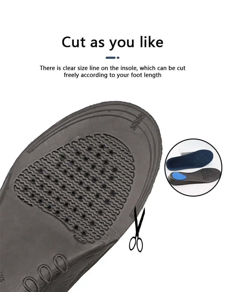 1Pair Sneakers Insoles Arch Support Orthopedic Shoes Insole for Feet Shock absorbing Shoe Pads Comfort Shoe Sole