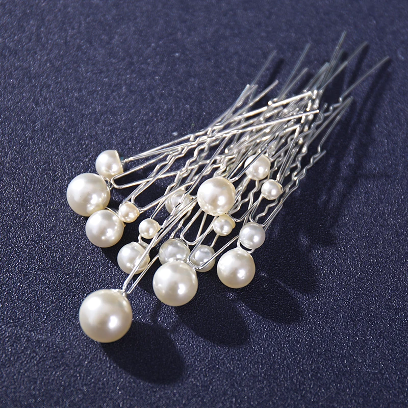 18Pcs Pearl Hair Pin Clips For Women Bride Wedding Hair Accessories Barrettes Head Jewelry Headpiece