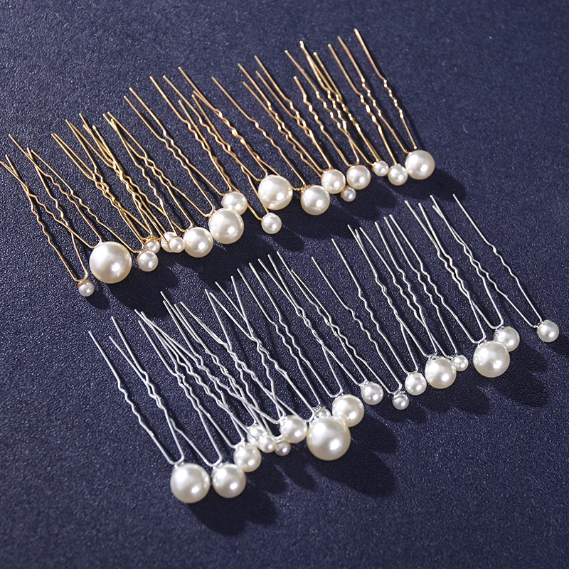 18Pcs Pearl Hair Pin Clips For Women Bride Wedding Hair Accessories Barrettes Head Jewelry Headpiece