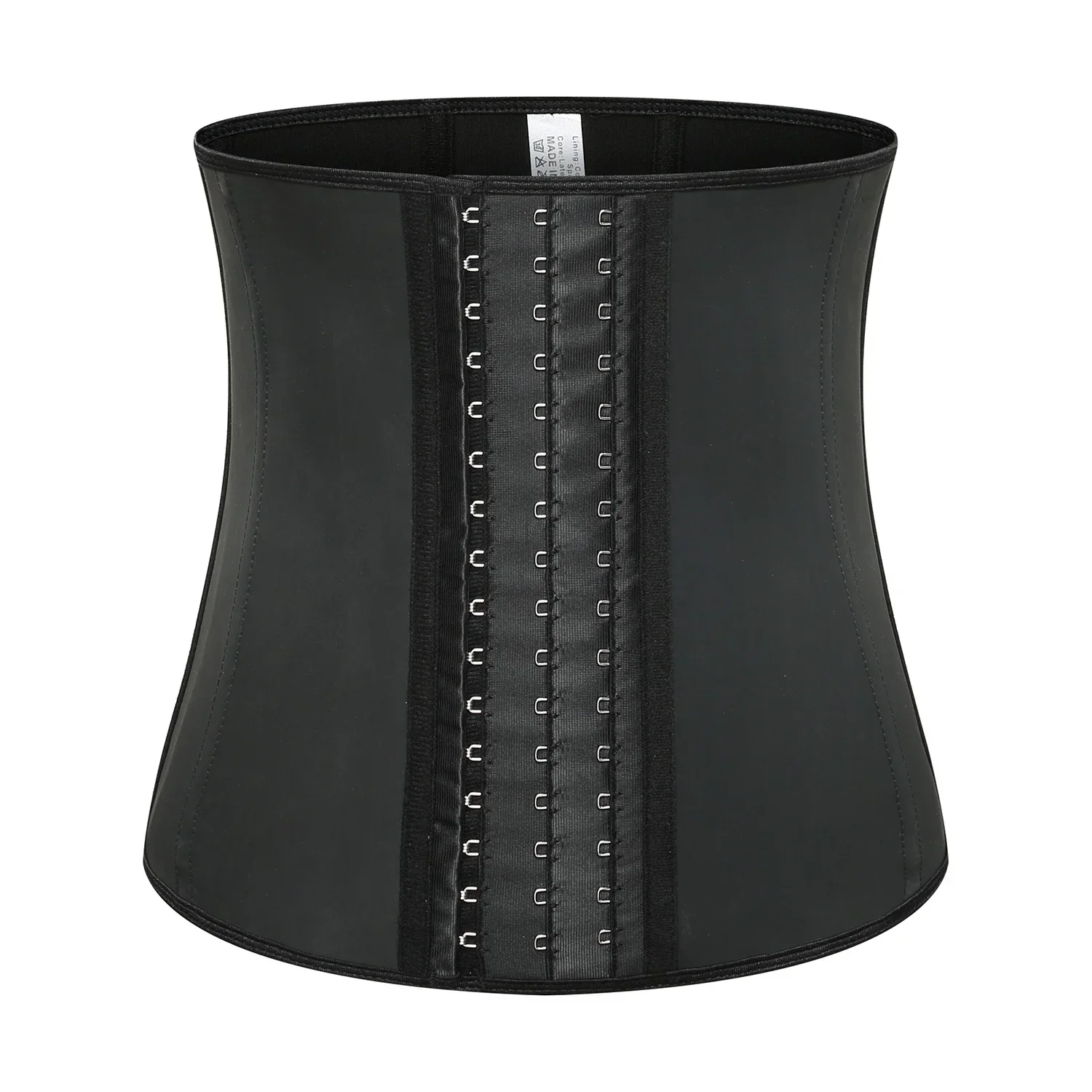 Women 9-Steel-Bone 100% Latex Rubber Girdle Waist Trainer Corsets Hourglass Body Shaper Long Torso Waist Cincher Weight Loss