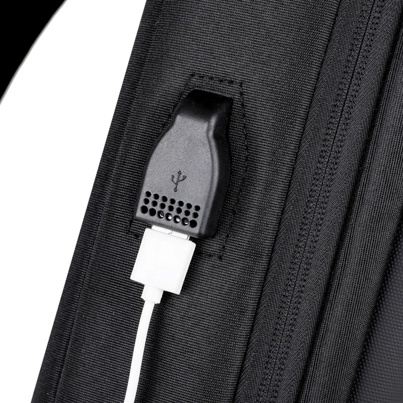 Anti-theft Combination Lock Chest Packs With USB Charging Port Fashion Business Men's Crossbody Bag Travel Storage Shoulder Bag