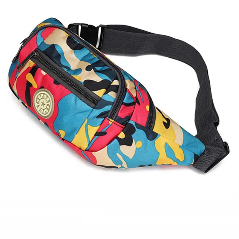 Camouflage Waistbag for Women Men Unisex Waist Bag Female Cute Banana Bag Ladies Small Adjustable Cool Colorful Shoulder Bag