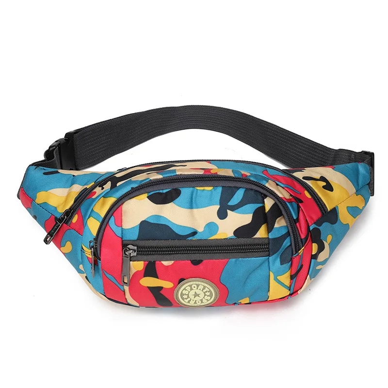 Camouflage Waistbag for Women Men Unisex Waist Bag Female Cute Banana Bag Ladies Small Adjustable Cool Colorful Shoulder Bag
