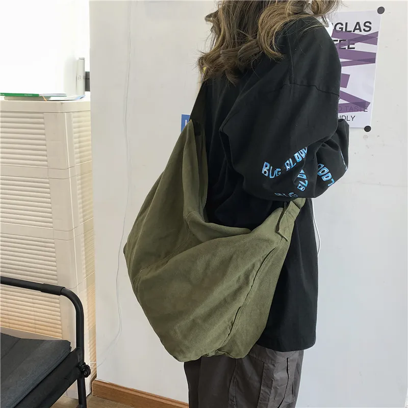 HOCODO New Bags for Women 2022 Canvas Shoulder Bag Fashion Large Capacity Handbags Female Casual Travel Bags Soft Crossbody Bags