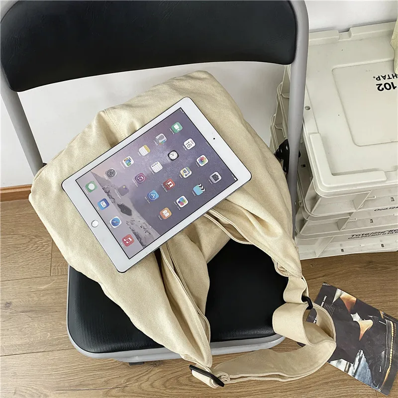 HOCODO New Bags for Women 2022 Canvas Shoulder Bag Fashion Large Capacity Handbags Female Casual Travel Bags Soft Crossbody Bags