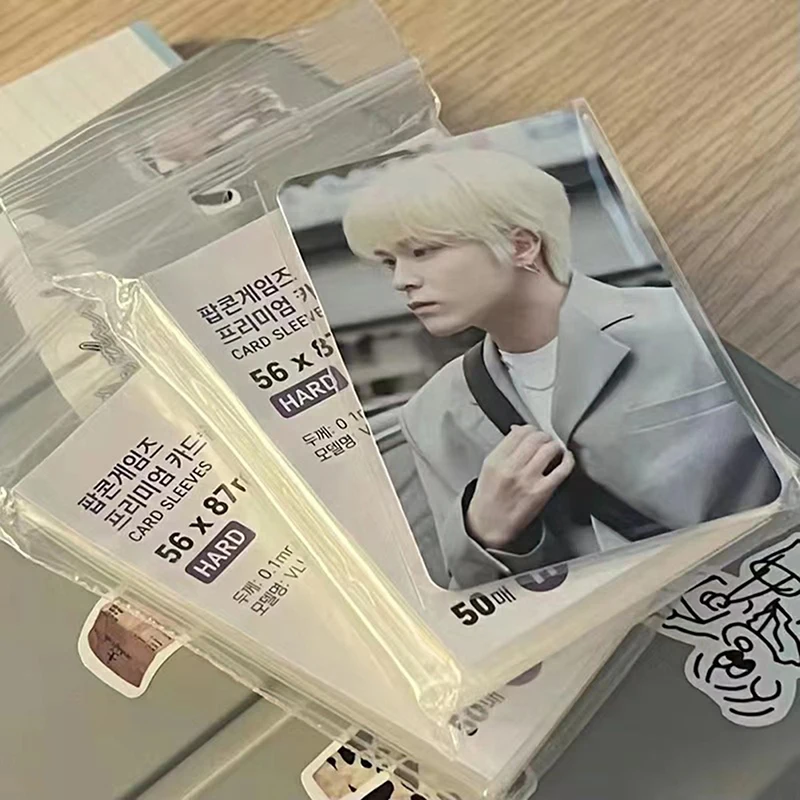 20pcs Korea Card Sleeves Photocard Holographic Protector Film Album Binder Pocket Page Protector