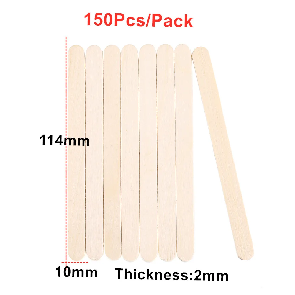 50-150Pcs Epoxy Resin Jewelry making Tools Silicone Wood Stick Natural Wooden Pop Popsicle Sticks Wood Craft Ice Cream Sticks