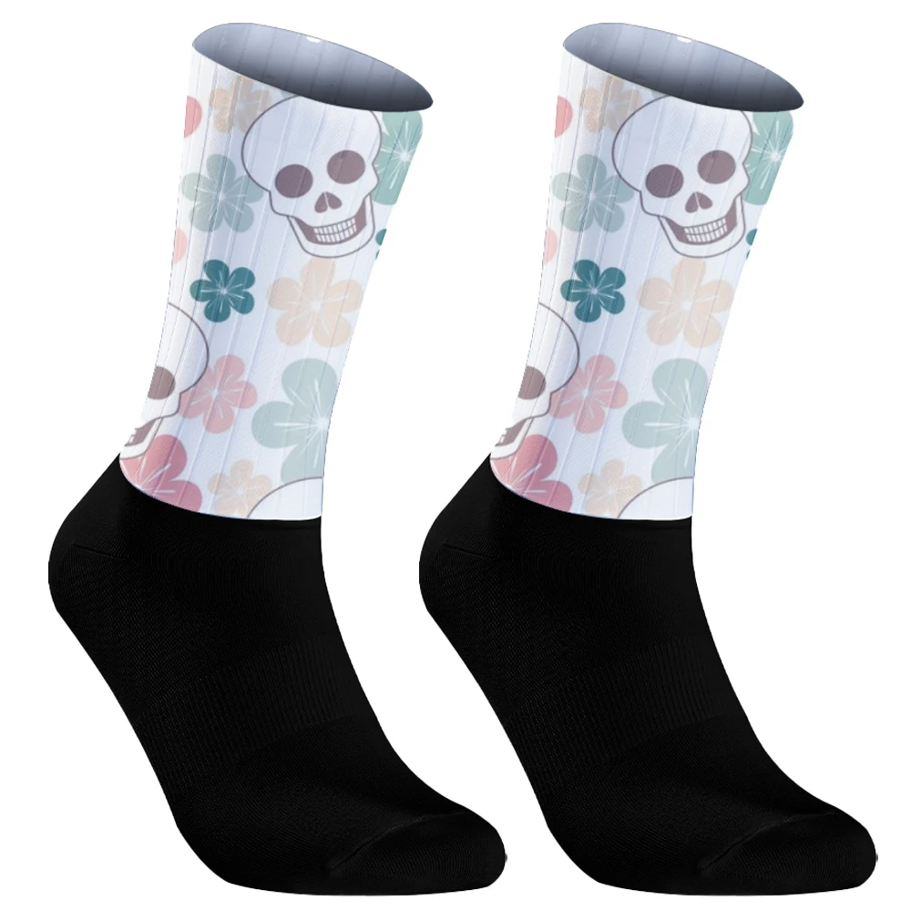 2024 Skull Pattern Sport Socks Unisex Cycling Socks Men Outdoor Sports Socks Bike Footwear for Road Bike Socks