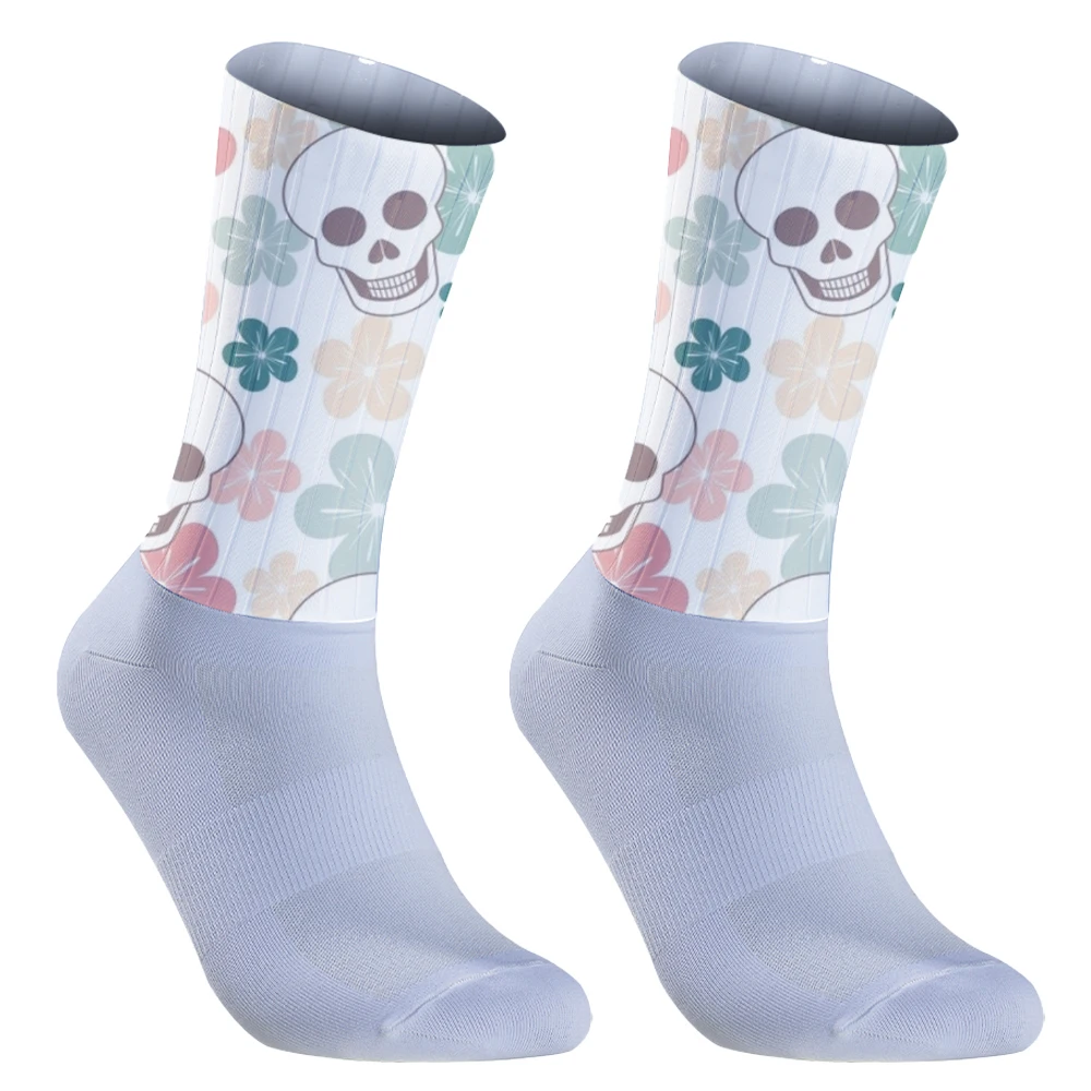2024 Skull Pattern Sport Socks Unisex Cycling Socks Men Outdoor Sports Socks Bike Footwear for Road Bike Socks
