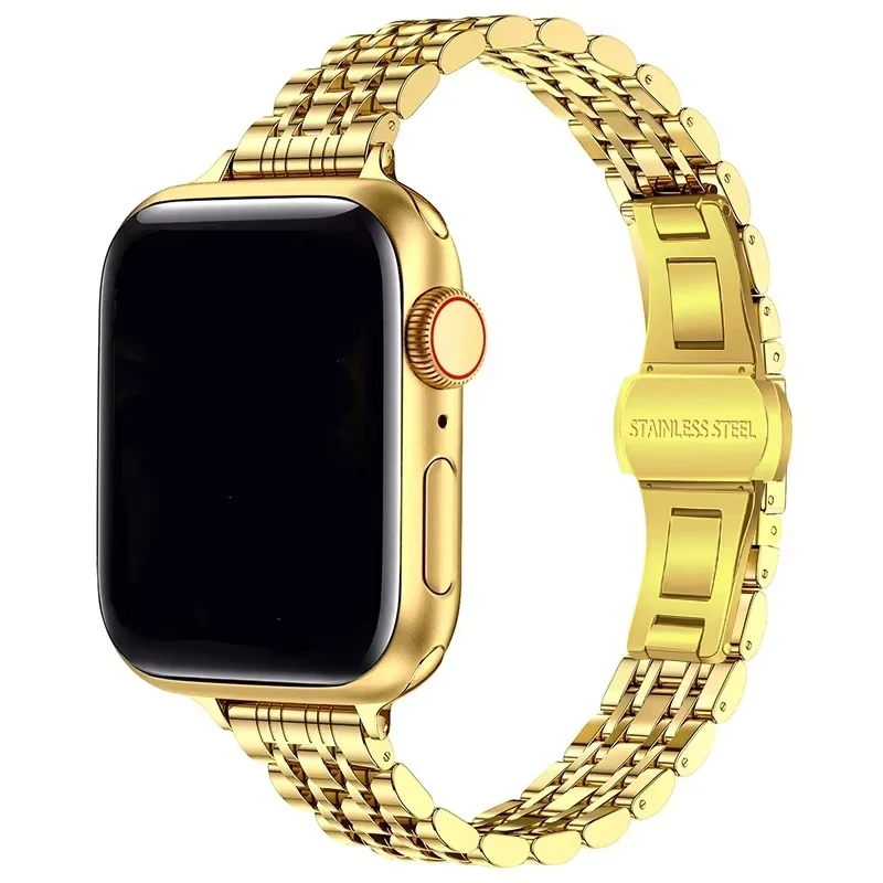 Stainless Steel Strap For Apple Watch Ultra 2 Band 49mm 42mm 46mm Metal Bracelet iWatch Series 10 9 8 7 6 5 4 3 Women 45mm 41mm