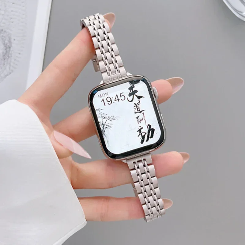 Stainless Steel Strap For Apple Watch Ultra 2 Band 49mm 42mm 46mm Metal Bracelet iWatch Series 10 9 8 7 6 5 4 3 Women 45mm 41mm