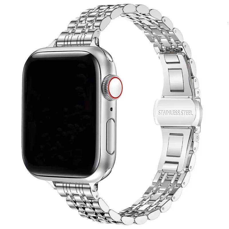 Stainless Steel Strap For Apple Watch Ultra 2 Band 49mm 42mm 46mm Metal Bracelet iWatch Series 10 9 8 7 6 5 4 3 Women 45mm 41mm