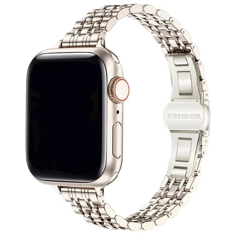 Stainless Steel Strap For Apple Watch Ultra 2 Band 49mm 42mm 46mm Metal Bracelet iWatch Series 10 9 8 7 6 5 4 3 Women 45mm 41mm