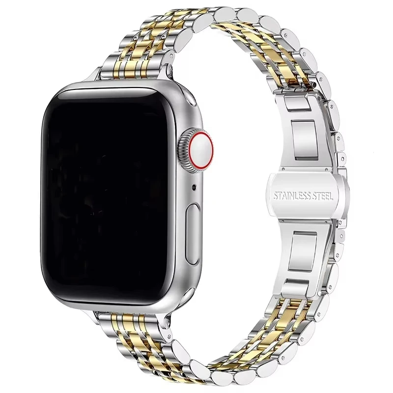 Stainless Steel Strap For Apple Watch Ultra 2 Band 49mm 42mm 46mm Metal Bracelet iWatch Series 10 9 8 7 6 5 4 3 Women 45mm 41mm