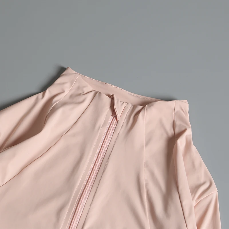 New yoga wear ladies coat round high elastic loose exercise yoga fitness long sleeve stand-up collar yoga tops