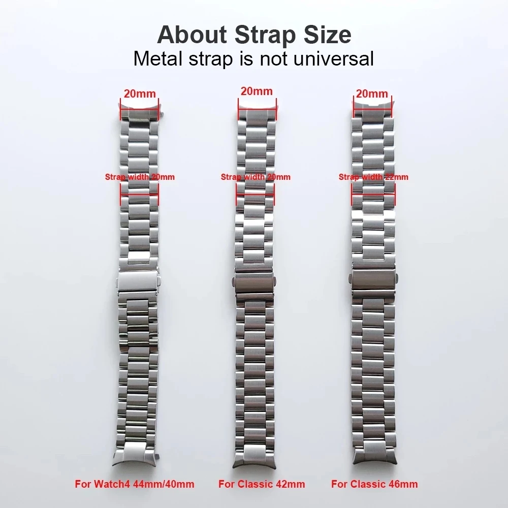 No Gaps Band For Samsung Galaxy Watch 7/ 7 LTE 44mm Watch6 4 5Pro 45mm 44mm 40mm Strap Official Metal Stainless Steel Bracelets
