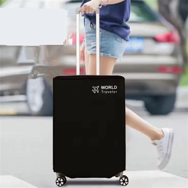24/26/28/30inch Black Travel Luggage Suitcase Protective Cover Luggage Covers Protector Stretch Dust Covers For Travel Accessory