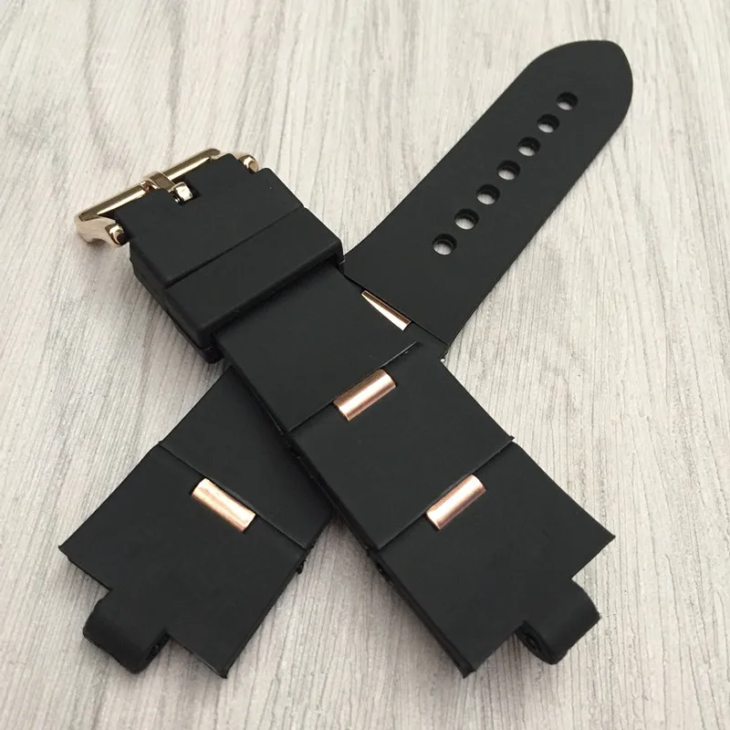 For Bulgari Rubber Watch Strap with Convex Interface Men's and Women's Soft and Comfortable Watch Accessories 22x8mm 24x8mm