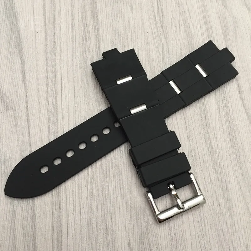 For Bulgari Rubber Watch Strap with Convex Interface Men's and Women's Soft and Comfortable Watch Accessories 22x8mm 24x8mm