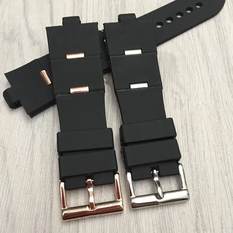 For Bulgari Rubber Watch Strap with Convex Interface Men's and Women's Soft and Comfortable Watch Accessories 22x8mm 24x8mm
