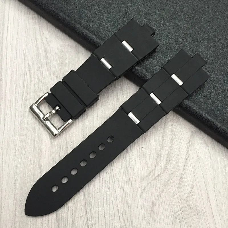 For Bulgari Rubber Watch Strap with Convex Interface Men's and Women's Soft and Comfortable Watch Accessories 22x8mm 24x8mm
