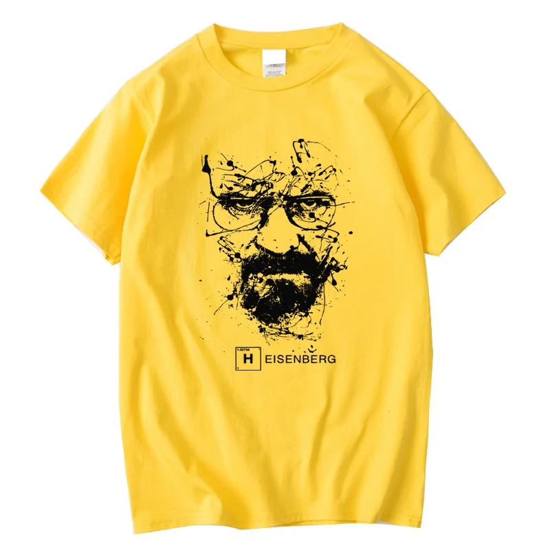 Men Fashion Casual Top Quality Cotton Blend Breaking Bad T Shirts Men Heisenberg Camisetas Hombre Men Cool Tee Shirt Tops