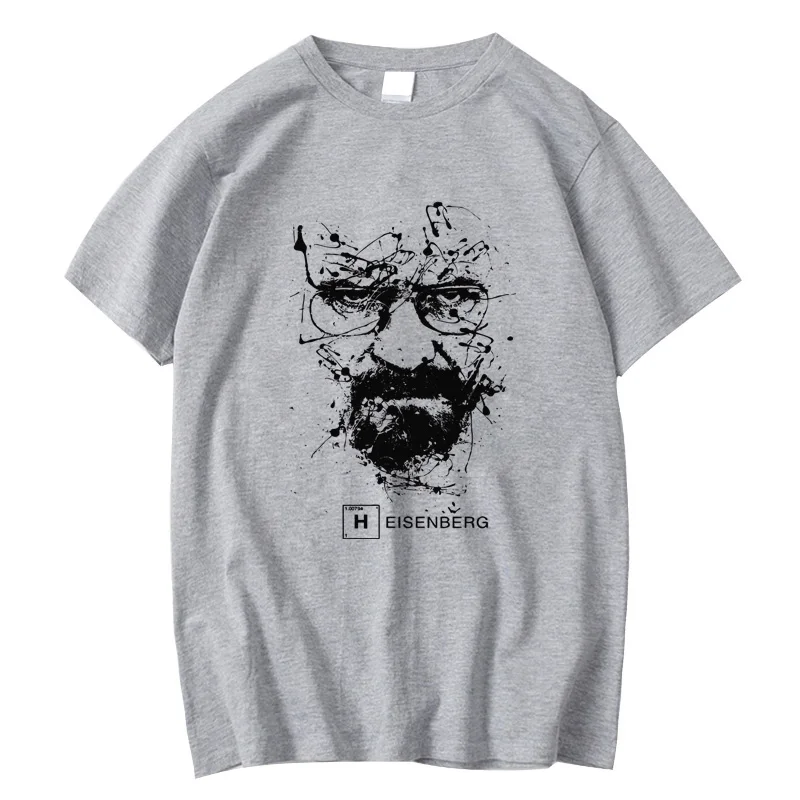 Men Fashion Casual Top Quality Cotton Blend Breaking Bad T Shirts Men Heisenberg Camisetas Hombre Men Cool Tee Shirt Tops