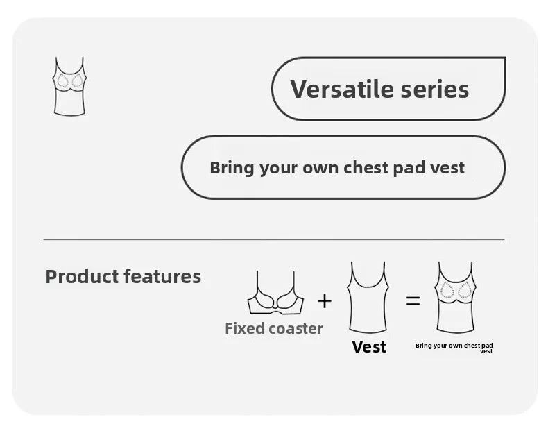M-2XL Ice Silk Seamless One-piece Bottoming Tank Tops with Chest Pads Women Inner Outerwear Wide Shoulder Sleeveless Tops