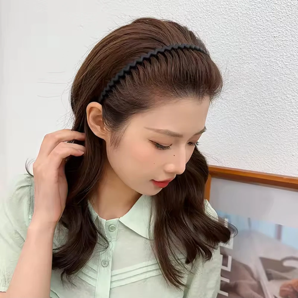 3pcs Fashion Non-slip Hair Bands for Women Men Simple Headband Face Wash Hair Band Wave Shape Hairband Hair Accessories