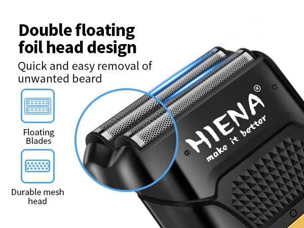 Hiena Finish Machine Electric Professional Electric Hair Clippers Beard Clipper Rechargeable Men's Shaver Hair Trimmer Kit