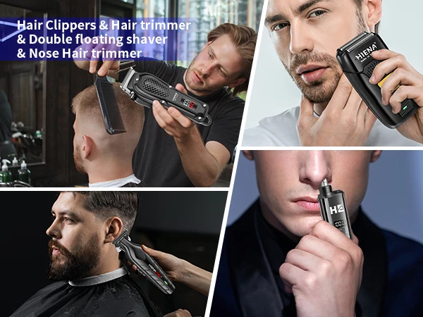 Hiena Finish Machine Electric Professional Electric Hair Clippers Beard Clipper Rechargeable Men's Shaver Hair Trimmer Kit